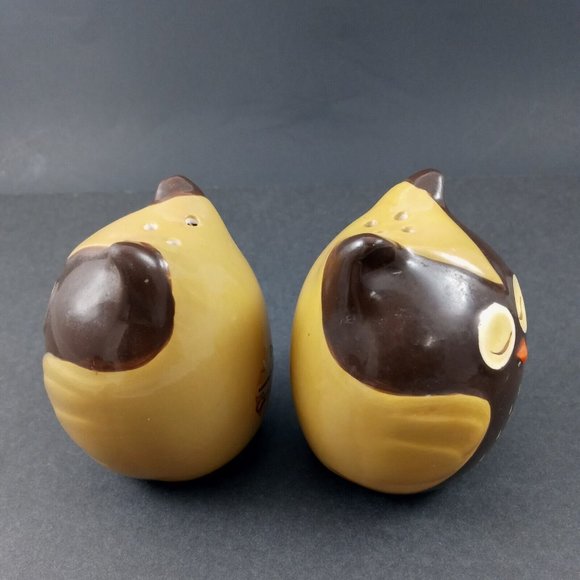 Set Of  Ceramic Owl Salt And Pepper Shaker - Picture 3 of 6